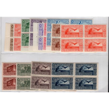 Italy 1930 Virgilio series no. 282/90 + P.A. 21/24 in a block of four certified by CiBaFil Cat. €5,625 (**)