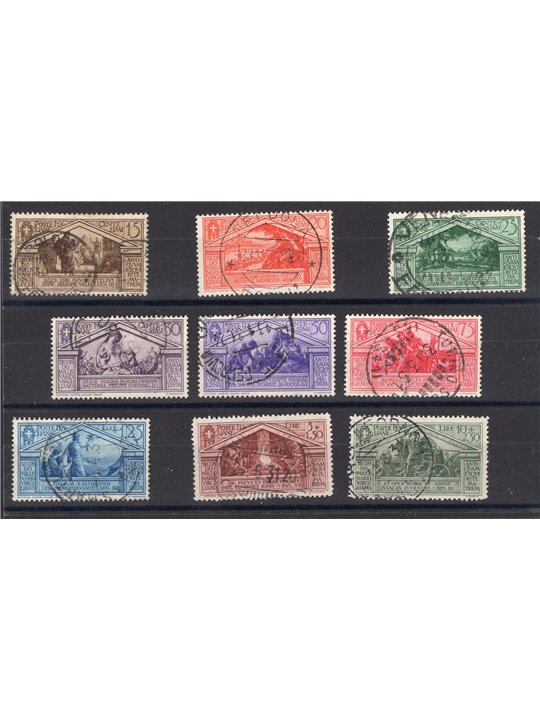 Italia 1930 Virgilio serie n° 282/90 Cert. Biondi Cat. € 2.200 (U)