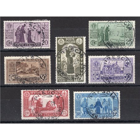 Italia 1931 S. Antonio serie n° 292/98 Cert. CiBaFil Cat. € 500 (U)