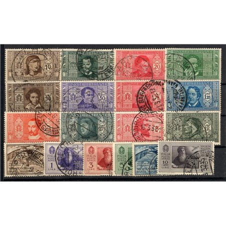 Italia 1932 Dante serie n° 303/14 + P.A. 26/31 Cert. Biondi Cat. € 2.450 (U)