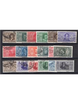 Italia 1932 Dante serie n° 303/14 + P.A. 26/31 con annulli non garantiti in quanto poco leggibili Cat. € 2.450 (U)