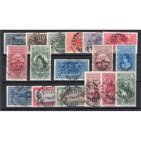 Italia 1932 Garibaldi serie n° 315/24 + P.A. 32/8 con annulli originali in data Cert. CiBaFil Cat. € 850 (U)