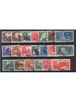 Italia 1932 Marcia su Roma serie n° 325/40 + P.A. 42/43 + Ex 17/18 con annulli originali in data Cert. CiBaFil Cat. € 1.200 (U)