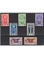 Italia 1933 Anno Santo serie n° 345/49 + P.A. 54/55 con annulli non garantiti in quanto poco leggibili Cat. € 825 (U)