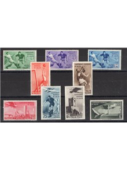 Italia 1934 Calcio serie n° 357/61 + P.A. 69/71 Cert. Biondi Cat. € 900 (**)