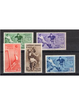 Italia 1934 Calcio serie n° 357/61 Cert. CiBaFil Cat. € 450 (**)