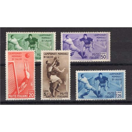 Italia 1934 Calcio serie n° 357/61 Cert. CiBaFil Cat. € 450 (**)