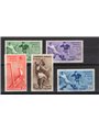 Italia 1934 Calcio serie n° 357/61 Cert. CiBaFil Cat. € 450 (**)