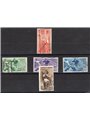 Italia 1934 Calcio serie n° 357/61 con annulli non garantiti in quanto poco leggibili Cat. € 1.050 (U)