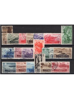 Italia 1934 Medaglie al valore serie n° 366/76 + P.A. 74/82 con annulli non garantiti in quanto poco leggibili Cat. € 650 (U)