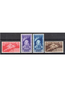 Italia 1935 Salone Aeronautico serie n° 384/87 con ottima centratura Cert. Biondi Cat. € 3.600 (**)