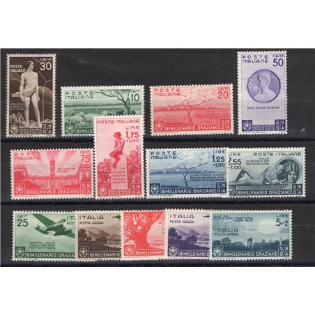 Italia 1936 Orazio serie n° 398/405 + P.A. 95/99 Cert. CiBaFil Cat. € 700 (**)