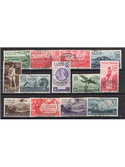 Italia 1936 Orazio serie n° 398/405 + P.A. 95/98 Cert. Biondi Cat. € 2.450 (U)