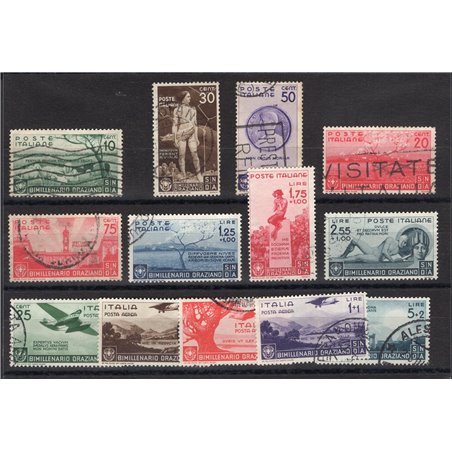 Italia 1936 Orazio serie n° 398/405 + P.A. 95/98 con annulli non garantiti in quanto poco leggibili Cat. € 2.450 (U)