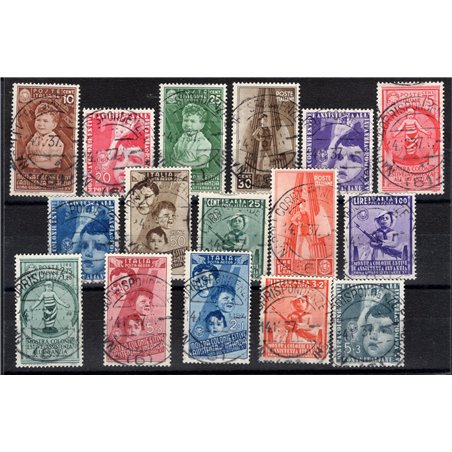 Italia 1937 Colonie Estive serie n° 406/15 + P.A. 100/5 Cert. CiBaFil Cat. € 3.175 (U)