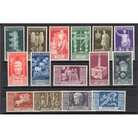 Italia 1937 Augusto serie n° 416/25 + P.A. 106/10 con ottima centratura Cert. Biondi Cat. € 1.800 (**)