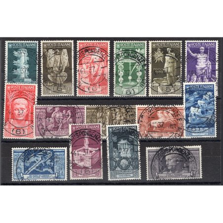 Italia 1937 Augusto P.A. 106/10 con annulli originali in data Cert. CiBaFil Cat. € 1.800 (U)