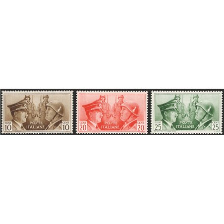 Italia 1941 Fratellanza Italo Tedesca serie n° 457A/457C Cert. Biondi Cat. € 500 (**)