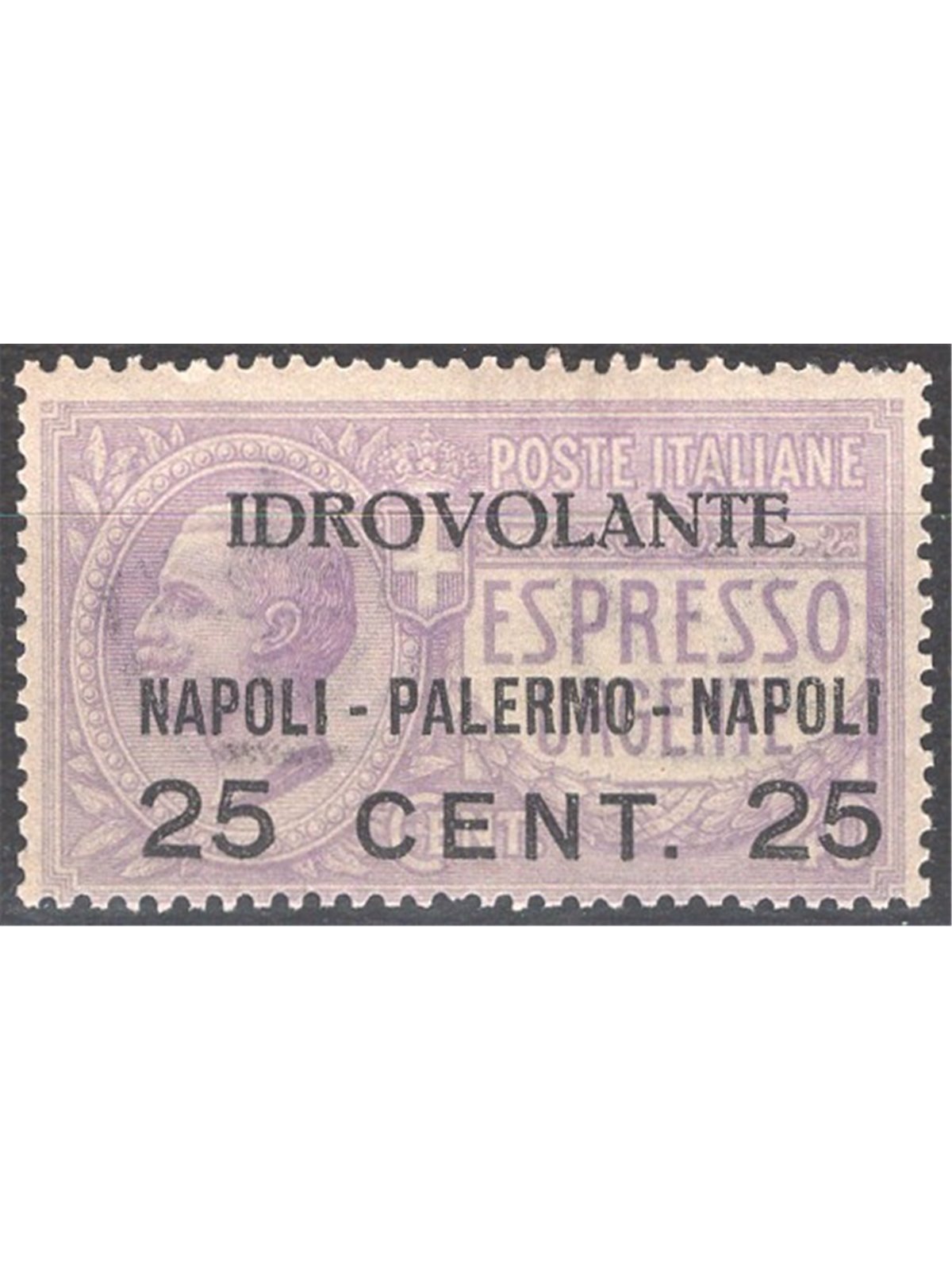 Italia 1917 P.A. Volo Napoli Palermo Napoli serie n° 2 Cat. € 90 (**)