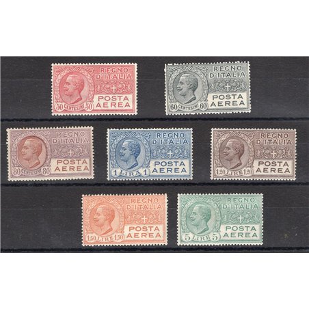 Italia 1926/28 P.A. Vitt. Emanuele serie n° 2A/7 con ottima centratura Cert. CiBaFil Cat. € 1.950 (**)