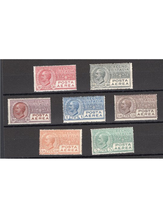 Italia 1926/28 P.A. Vitt. Emanuele serie n° 2A/7 Cert. Biondi Cat. € 650 (**)