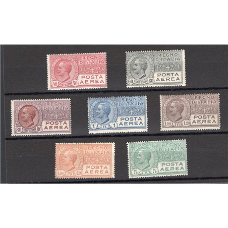 Italia 1926/28 P.A. Vitt. Emanuele serie n° 2A/7 Cert. Biondi Cat. € 650 (**)