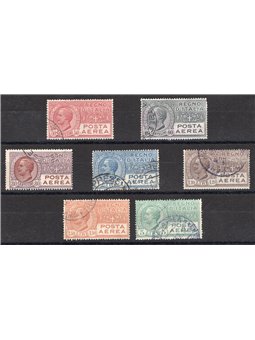 Italia 1926/28 P.A. Vitt. Emanuele serie n° 2A/7 con annulli non garantiti in quanto poco leggibili Cat. € 500 (U)