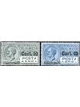 Italia 1926/28 P.A. Vitt. Emanuele serie n° 8/9 con ottima centratura Cert. Biondi Cat. € 975 (**)