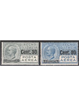 Italia 1926/28 P.A. Vitt. Emanuele serie n° 8/9 Cert. Biondi Cat. € 325 (**)