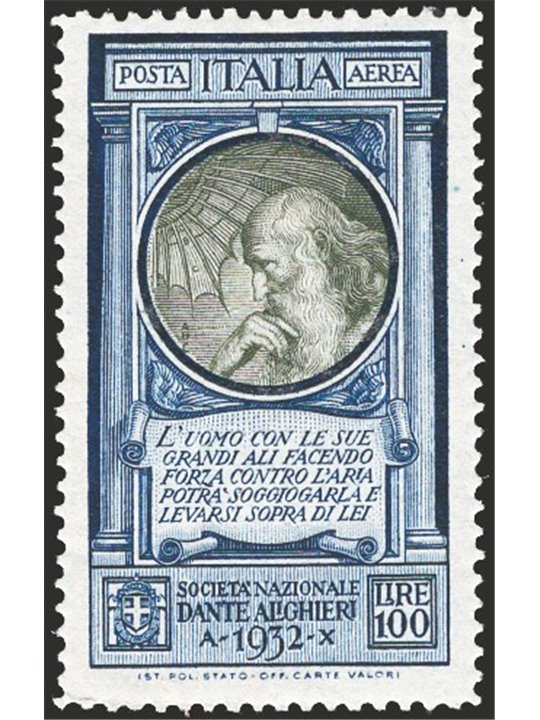 Italia 1932 P.A. Dante 100 £ n° 41 Cat. € 165 (**)