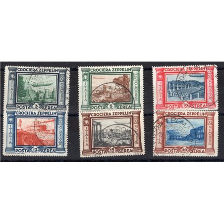 Italia 1933 P.A. Crociera Zeppelin serie n° 45/50 Cert. CiBaFil Cat. € 3.500 (U)