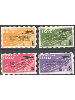 Italia 1934 P.A. Volo Roma Buenos Aires serie n° 56/59 Cat. € 150 (**)