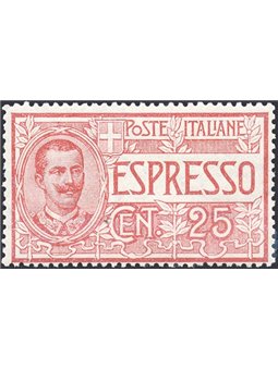 Italia 1903 Espressi 25 c. n° 1 con ottima centratura Cert. Biondi Cat. € 675 (**)