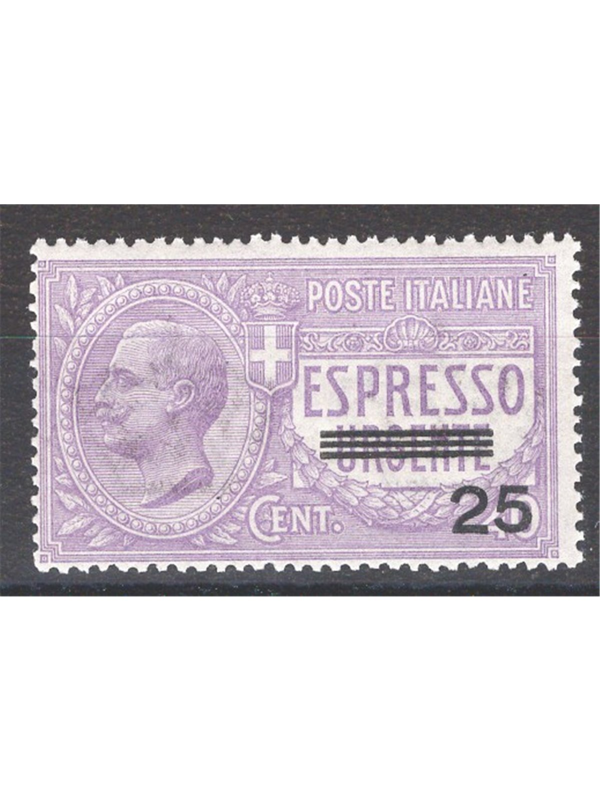 Italy 1903 Express Stamps Victor Emmanuel 25 c. on 40 No. 3 Cat. € 175 (**)