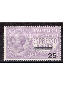 Italy 1903 Express Stamps Victor Emmanuel 25 c. on 40 No. 3 Cat. € 70 (*)