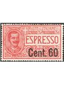 Italia 1922 Espressi Vitt. Emanuele 60 c. su 50 rosso n° 6 con ottima centratura Cert. CiBaFil Cat. € 675 (**)