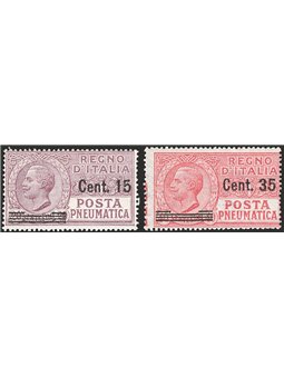 Italy 1925 Pneumatic Post series no. 10/11 Cat. € 90 (**)