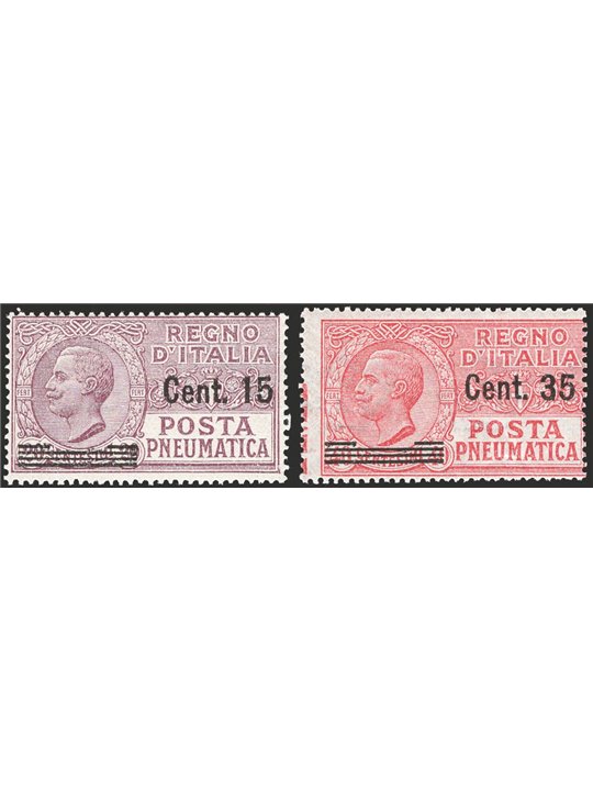 Italia 1925 Posta pneumatica serie n° 10/11 Cat. € 90 (**)