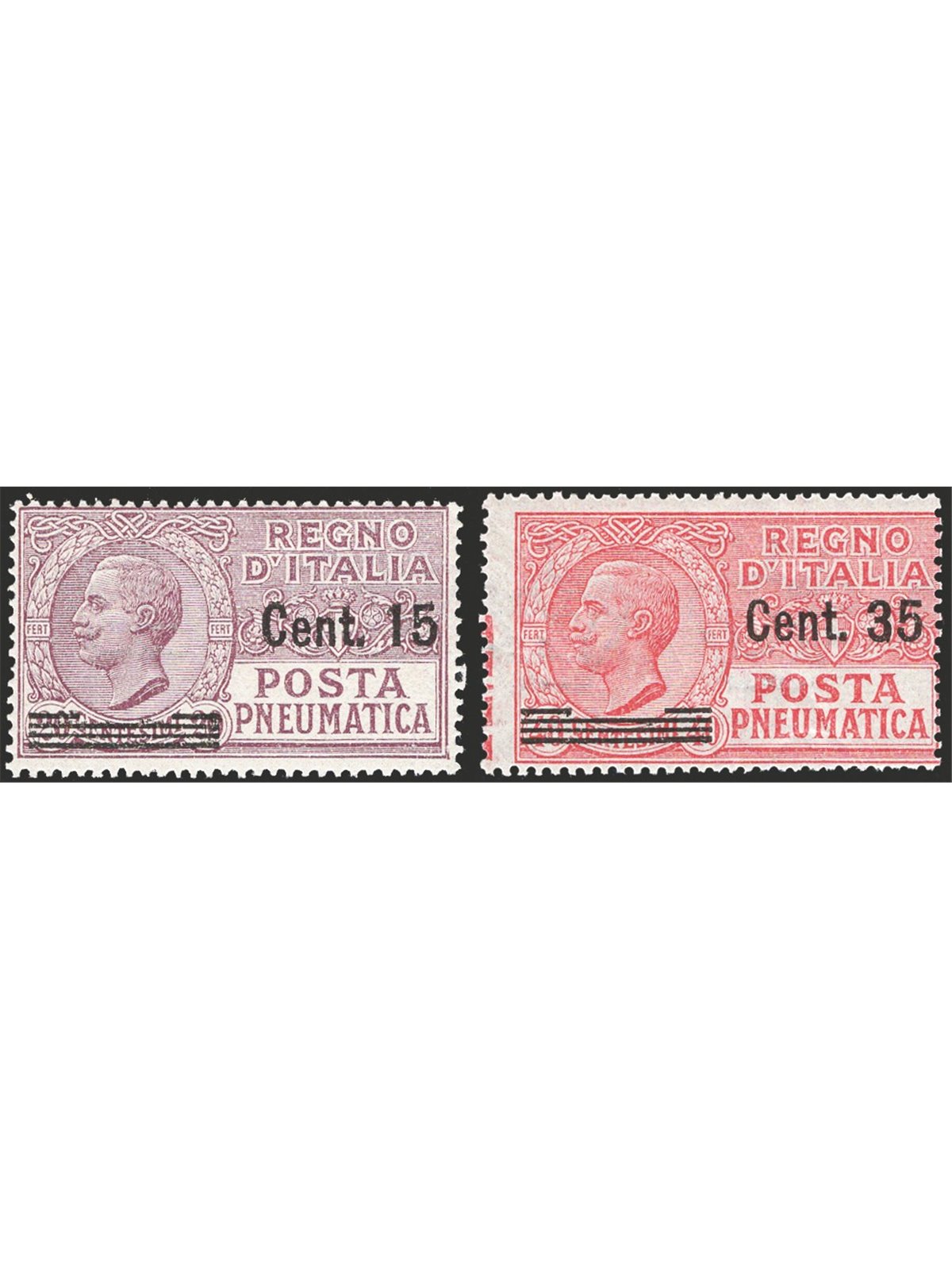 Italy 1925 Pneumatic Post series no. 10/11 Cat. € 90 (**)