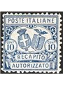 Italy 1928 Authorised Delivery 10 c. light blue perforation 11 No. 1 Cat. €200 (**)