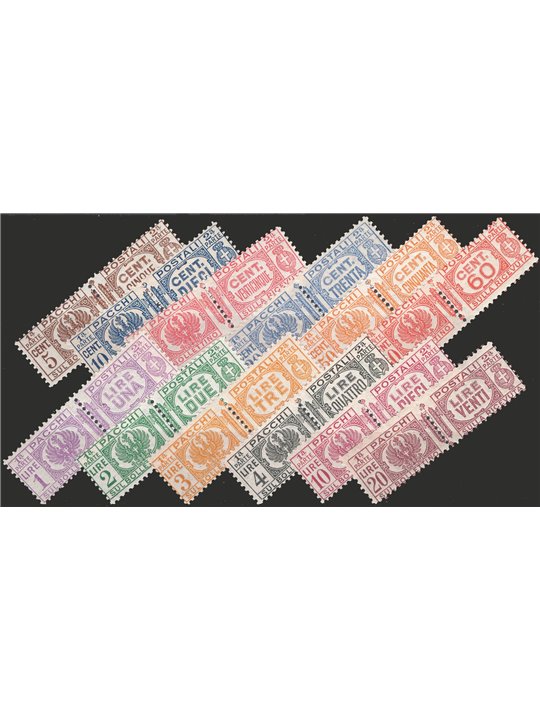 Italy 1927/32 Postal parcels Savoy eagle series No. 24/35 Cat. €60 (**)