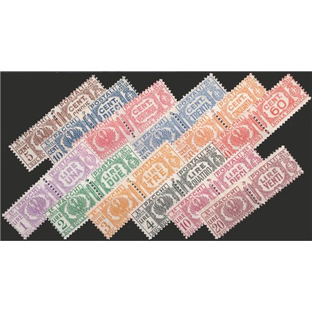 Italia 1927/32 Pacchi postali aquila sabauda serie n° 24/35 Cat. € 60 (**)