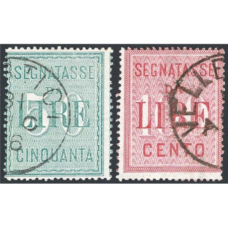 Italy 1894 High-value tax stamps series no. 15/16 CiBaFil catalogue €200 (U)
