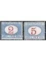 Italia 1903 Segnatasse cifra 2 £ e 5 £ serie n° 29/30 Cert. CiBaFil Cat. € 1.500 (**)