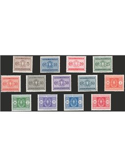 Italia 1934 Segnatasse stemma sabaudo serie n° 34/46 Cat. € 162 (**)