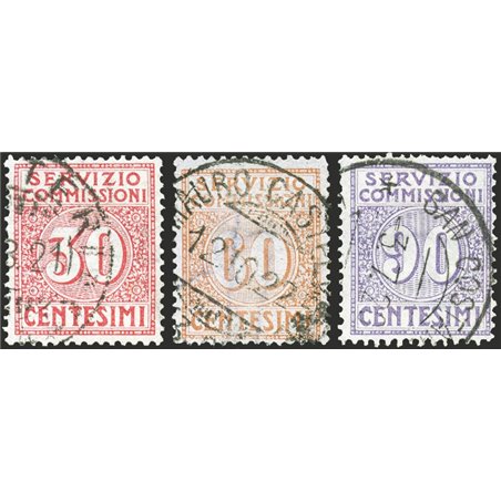Italy 1913 Commission Service series no. 1/3 certified by Biondi catalogue price €1,000 (U)