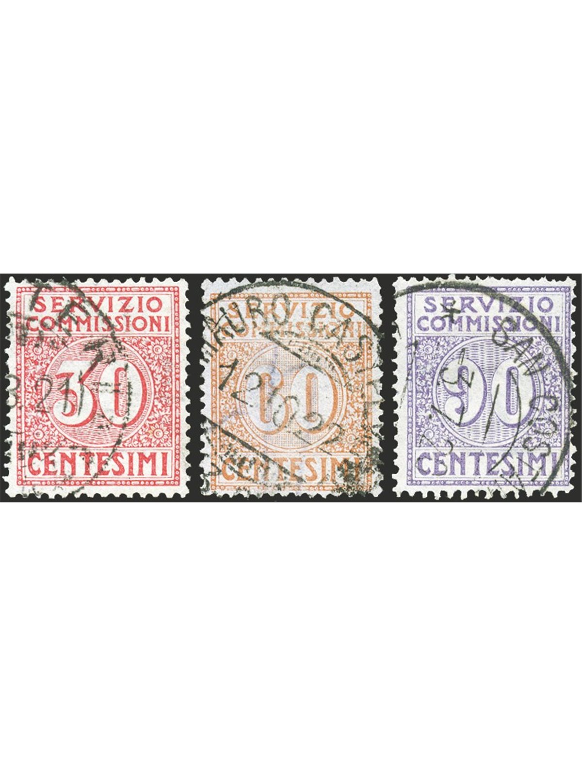 Italia 1913 Servizio commissioni serie n° 1/3 Cert. Biondi Cat. € 1.000 (U)