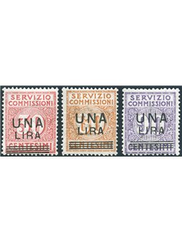 Italy 1913 Commission Service series no. 4/6 with excellent centring certified by Biondi catalogue price €2,400 (**)