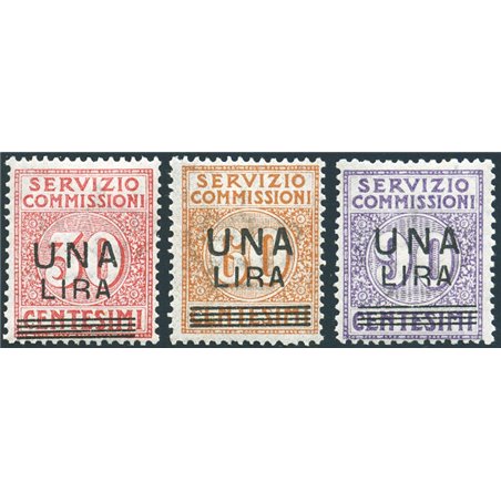 Italy 1913 Commission Service series no. 4/6 with excellent centring certified by Biondi catalogue price €2,400 (**)