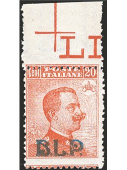 Italy 1921 BLP 20 c. orange with overprint 1st type no. 2 Biondi certified Cat. € 5,000 (**)